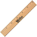 6 Inch Clear Lacquer Beveled Wood Rulers